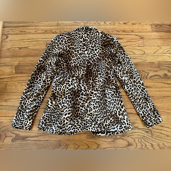 Libby Edelman Velvet Leopard Print Blazer Jacket Women’s XS - Picture 7 of 8